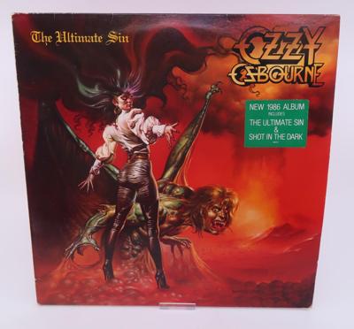 Tumnagel för auktion "Ozzy Osbourne x 3 - The ultimate sin & Blizzard of Ozz & Bark at the moon"