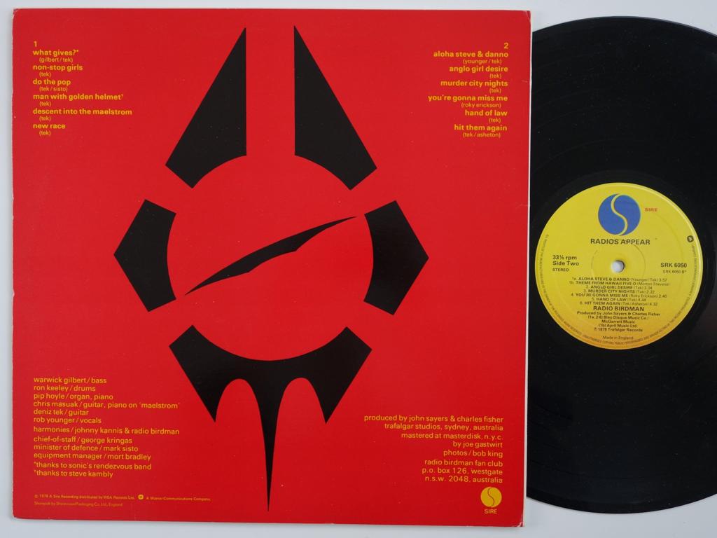 RADIO BIRDMAN Radios Appear 1978 UK LP med inner sleeve SUPERB