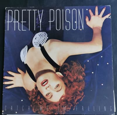 Tumnagel för auktion "Pretty Poison – Catch Me I'm Falling, US 1988-originaltryck"