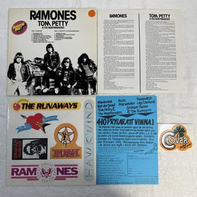 Tumnagel för auktion "RAMONES & TOM PETTY & THE HEARTBREAKERS LP -77 Swe ROCK ON! 9199 272"