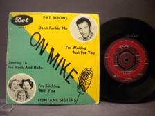 Tumnagel för auktion "PAT BOONE - DON´T FRBID ME / FONTANE SISTERS - DANCING TO THE ROCK AND ROLLA"