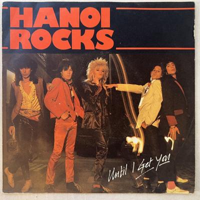 Tumnagel för auktion "HANOI ROCKS until I get you / Rebel On The Run 7" -83 Finland JOHANNA JHNS 534"