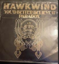 Tumnagel för auktion "Hawkwind – You'd Better Believe It / Paradox Space Rock"