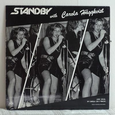 Tumnagel för auktion " Standby with Carola Häggkvist - LP-skiva / vinyl  - Rosa Honung Records"