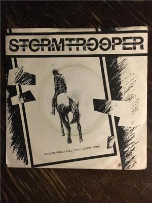 Tumnagel för auktion "STORMTROOPER - Pride Before Fall 1980. PUNK. DIY. METAL. NWOBHM. PS-7"