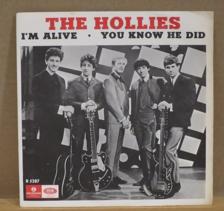 Tumnagel för auktion "HOLLIES :: I`M ALIVE /YOU KNOW HE DID   (7``) SWE Press"