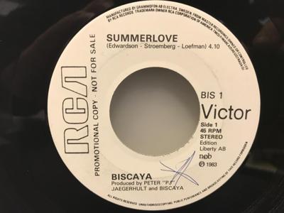 Tumnagel för auktion "Biscaya - Summerlove (BIS 1) MEGARARE METAL PROMO"