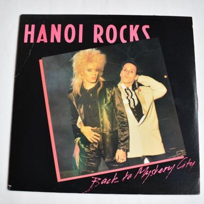 Tumnagel för auktion "HANOI ROCKS Back To Mystery City [LP, 1983] PVC, RE-1984! Mike Monroe"