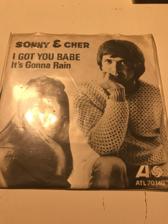 Tumnagel för auktion "SONNY & CHER I GOT YOU BABE 7” Single Swedish Press"