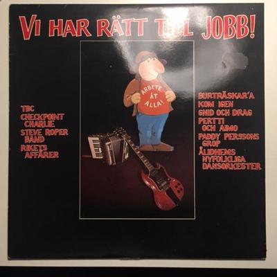 Tumnagel för auktion "Lp V/A - Vi har rätt till jobb! 79 Sweden Punk Powerpop TBC Steve Roper Band"