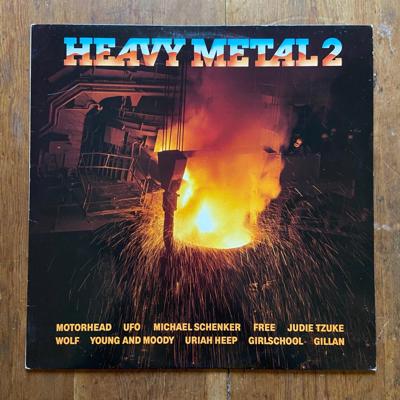 Tumnagel för auktion "V/A - Heavy Metal 2 LP | Motorhead Girlschool UFO Gillan Motörhead | Hårdrock"