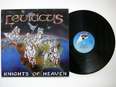 Tumnagel för auktion "LEVITICUS - Knights of Heaven (1989) UK"
