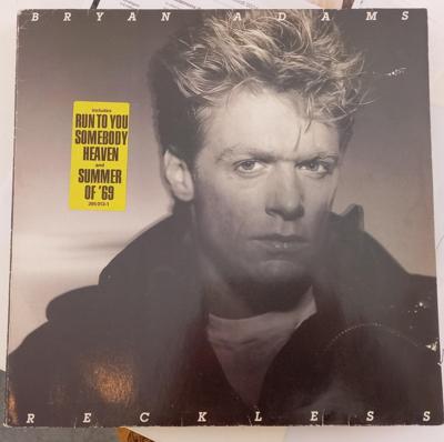 Tumnagel för auktion "Bryan Adams - Reckless (LP, Vinyl, Rock, 80 tal)"