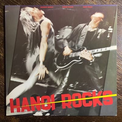 Tumnagel för auktion "HANOI ROCKS - Bangkok Shocks, Saigon Shakes 1981. US Press! Glamrock. Garage LP"