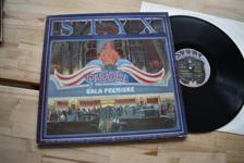 Tumnagel för auktion "Styx Paradise Theatre LP heavy metal rock hårdrock"