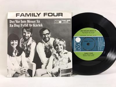 Tumnagel för auktion "FAMILY FOUR - Det Var Inte Menat Så - Swe 7" singel 1971 - EX/EX toppskick!!"