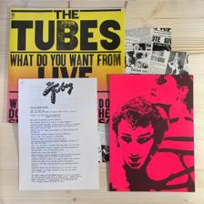 Tumnagel för auktion "THE TUBES - What Do You Want From Live - PROMO/PRESS SHEET/PRESS KIT"