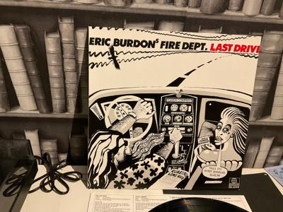 Tumnagel för auktion "ERIC BURDON’S FIRE DEPT. The Last Drive vinyl LP."