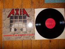 Tumnagel för auktion "Axia 12” mini-LP; Swedish heavy metal; Charge it up…"