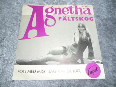 Tumnagel för auktion "Agnetha Fältskog (ABBA) - Följ Med Mig/Jag Var Så Kär_1967/7" SWE (CS45/211)"
