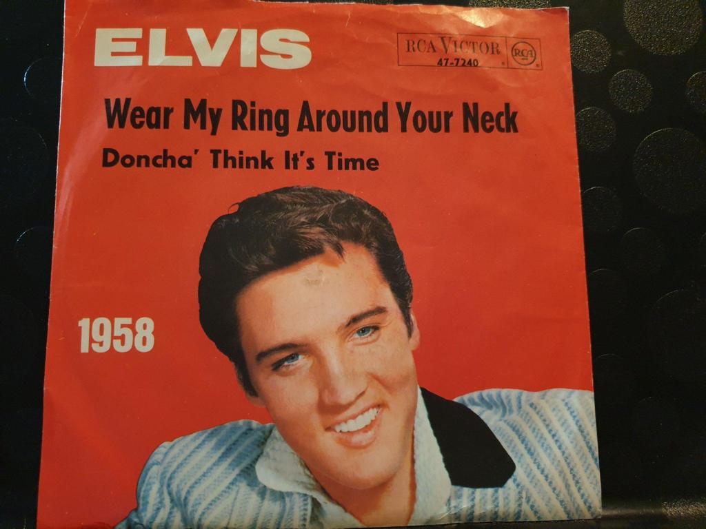 Elvis Presley singel Wear my ring around your neck 1958 - Vinylkoll