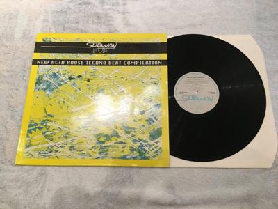 Tumnagel för auktion "V/A new acid house techno beat compilation 2xLP -88 SUBWAY 046"