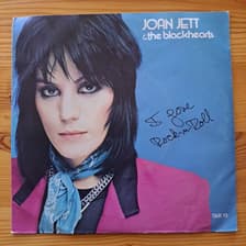 Tumnagel för auktion "JOAN JETT & THE BLACKHEARTS - I LOVE ROCK-N-ROLL 7" 1982"