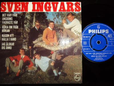 Tumnagel för auktion "Sven Ingvars - Det Var I Vår Ungdoms Fagraste vår 1965 Philips EP singel"