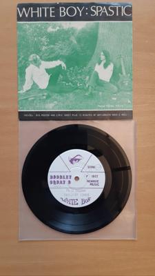 Tumnagel för auktion "White Boy 7” EP; US KBD DIY Punk; Doodley Squat rec original ”Spastic” 4-songs "