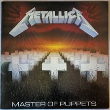 Tumnagel för auktion "METALLICA master of puppets 2xLP -87 MUSIC FOR NATIONS 45 rpm MFN 60 DM"