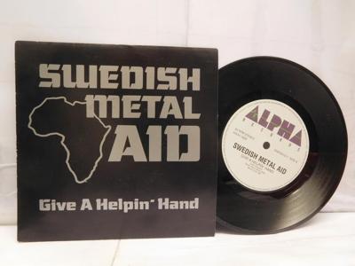 Tumnagel för auktion "SWEDISH METAL AID - V/A"