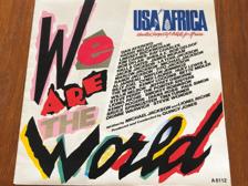 Tumnagel för auktion "V/A - We are the World 7”, Bob Dylan, Michael Jackson, Bruce Springsteen, "