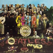 Tumnagel för auktion "Beatles, Sgt. Pepper's Lonely Hearts Club Band, Parlophone–PCS 7027 Stereo,  "