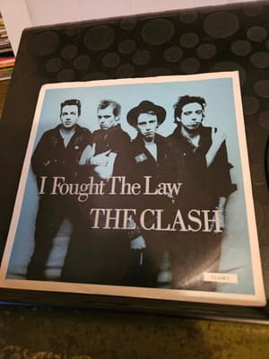 Tumnagel för auktion "The Clash si 3 låtar i fought The law"