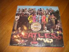 Tumnagel för auktion "The Beatles Peppers lonely hearts 1967 Parlophone PCS 7027 60 tal Julklappstips"