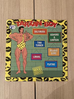 Tumnagel för auktion "LP: V/A - Tarzan Boy - 1985 Spanien - Limahl Baltimora Platino"