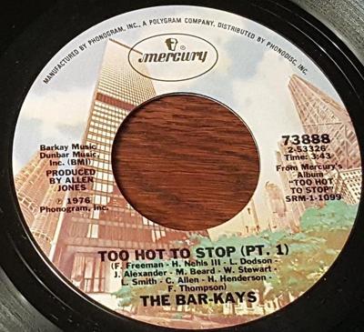 Tumnagel för auktion "THE BAR-KAYS "Too Hot To Stop" 1976"