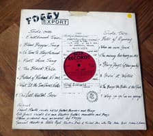 Tumnagel för auktion "FOGGY EXPPORT UK Folk rock 1976 Privat press M- BOX Records absolut inte vanlig"