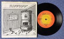 Tumnagel för auktion "RIFFIFI "Kakelugnen/Slit Dej!" Private JCPS-179 SWE-1979 7" single NM"