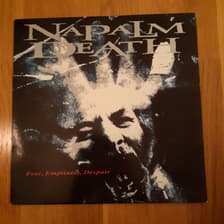 Tumnagel för auktion "Napalm Death - Fear, Emptiness, Despair LP 1994 Earache grindcore death metal"