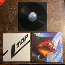 Tumnagel för auktion "ZZ TOP - Afterburner 1985. Originalinner & Insert! Kanonskick! Blues-rock LP"