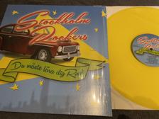 Tumnagel för auktion "STOCKHOLM ROCKERS-du måste lära dig rock GROTESQUE CLIMAR REC 14002 GUL VINYL"