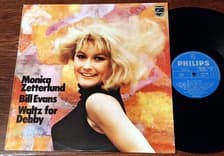 Tumnagel för auktion "MONICA ZETTERLUND / BILL EVANS "Waltz For Debbie" LP RE 1973"