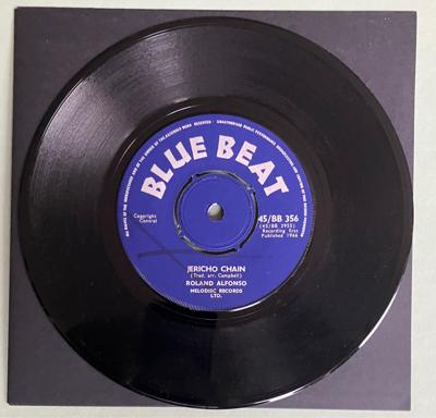 Tumnagel för auktion "Roland alphonso-jericho chain-just a closer walk-bluebeat 7""