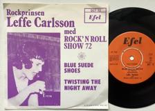 Tumnagel för auktion "ROCKPRINSEN LEFFE CARLSSON MED ROCK’ N ROLL SHOW 72. EFEL 1972."