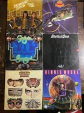 Tumnagel för auktion "6 LP HÅRDROCK. VINNIE MOORE. HUGHES & THRALL. FOGHAT. QUO. AOR METAL. Prog-rock"