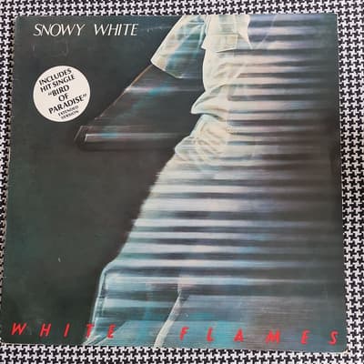 Tumnagel för auktion "Snowy White, White Flames, Vinyl LP"