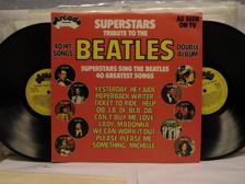 Tumnagel för auktion "SUPERSTARS TRIBUTE TO THE BEATLES - V/A - 2-LP"