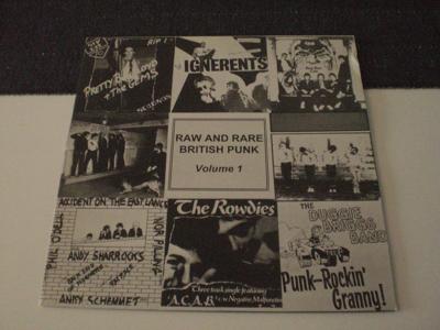 Tumnagel för auktion "V/A - Raw And Rare British Punk Volume 1 [ EX ] The Rowdies"