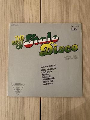 Tumnagel för auktion "LP: V/A - The Best of Italo Disco vol. 12 - 1988 Brian Ice KB Caps m fl"